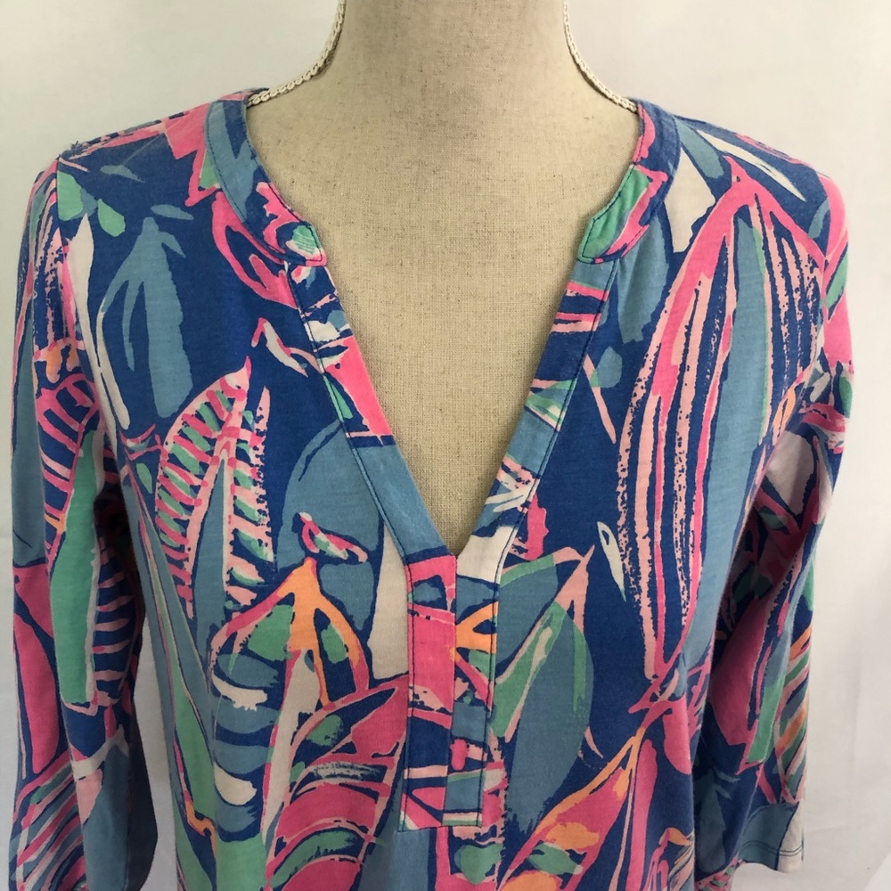 LILLY PULITZER "ALi" T-SHIRT DRESS OUT TO SEA S - Picture 3 of 7